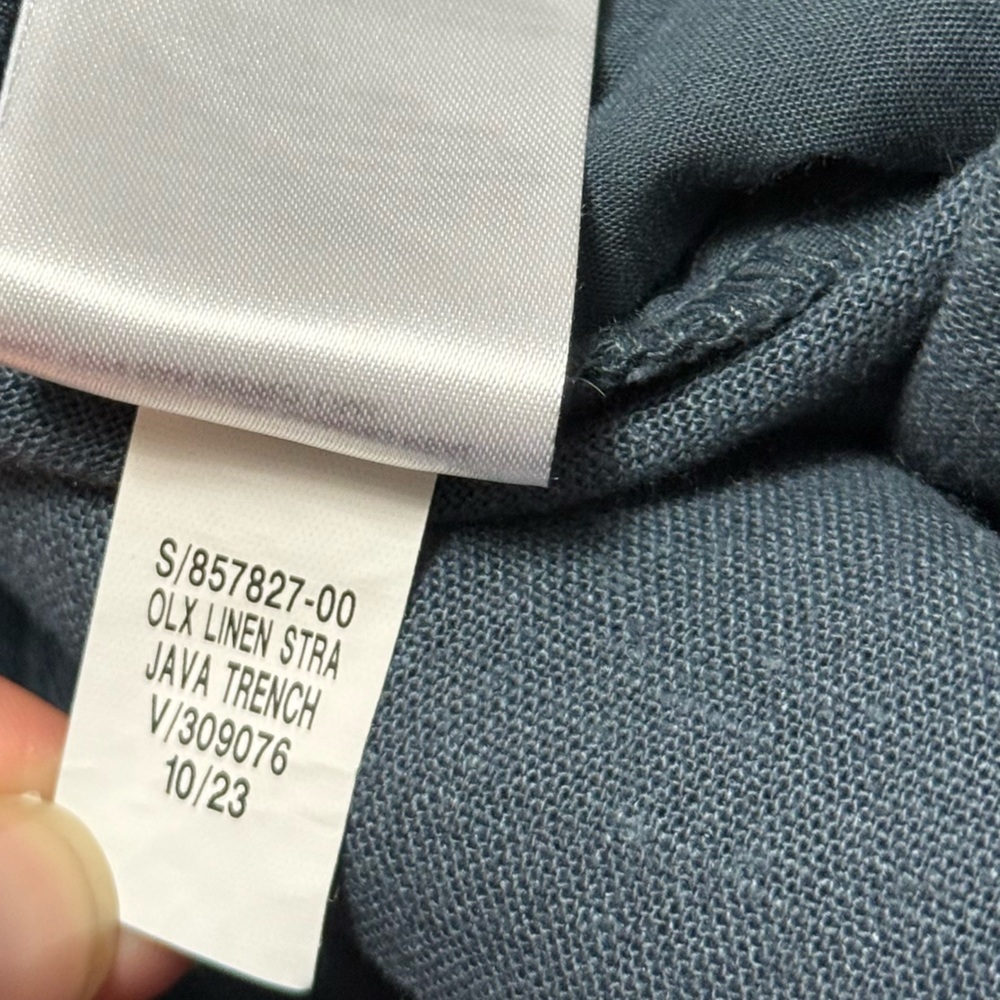 NWT Old Navy Extra High Rise Taylor Straight Trouser Linen Java Trench Large - Picture 8 of 9